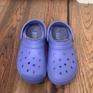 Purple crocs in great pre owned condition with fleece lining